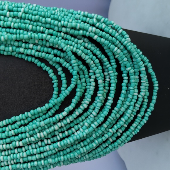 Turquoise Beaded Multistrand Necklace - Picture 3 of 7